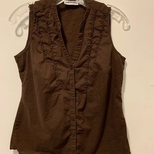 St. John’s Bay Sleeveless Brown Top